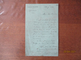 SAINT-QUENTIN COMICE AGRICOLE COURRIER DE VIRGILE BAUCHART DU 23 9 1883 - Manuscripts