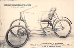 45-ORLEANS-ETS L TOURNOIS- FABRIQUE DE TRICYCLES EN TOUS GENRES ET DE VOITURE POUR INFIRMES 6 RUE BOURGOGNE - Orleans