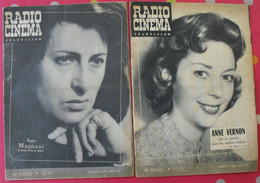 2 Revues Radio Cinéma Télévision N° 325,327 De 1956. Anna Magnani, Anne Vernon, Sabbagh De Caunes Chevalier - Cinéma