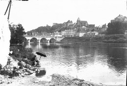 PN - 088 - INDRE - LE BLANC - Le Pont Sur La Creuse - Lavandière - Original Unique - Plaques De Verre