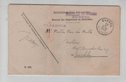 REF4092/ Brief Van Het Ministerie Van Financiën Registratie & Domeinen Duffel 29/5/1945 > Notaris Mechelen Van De Walle - Correo Rural