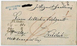 1850 (April) " JAROMERITZ " , Sehr Klar, Wert-Bf ! Psot-Siegel A4609 - ...-1850 Voorfilatelie