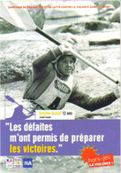 Carte Postale "Cart'Com" (2001) - Hors-jeu La Violence ! (Brigitte Guibal - Canoë-kayak) - Wasserski