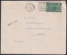 1928-H-90 CUBA 1917 1c ESTRADA PALMA IMPRESOS COVER TO GERMANY. RARE 1938. - Storia Postale