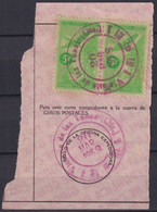 1954-H-99 CUBA 1954 MONEY ORDER GIRO POSTAL 5c SUGAR CANE LAS TUNAS 1958. - Covers & Documents