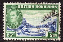 British Honduras 1938-47 25c Dorey, Used, SG 157 (WI2) - British Honduras (...-1970)