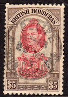 British Honduras 1938-47 $5 Coat Of Arms, Used, SG 161 (WI2) - British Honduras (...-1970)