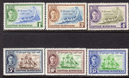 British Honduras 1949 Battle Of St George's Cay Set Of 6, Hinged Mint, SG 166/71 (WI2) - Honduras Británica (...-1970)