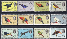 British Honduras 1962 Birds Definitives Set Of 12, Hinged Mint, SG 202/13 (WI2) - British Honduras (...-1970)