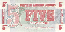 British Armed Forces Five New Pence UNC - British Armed Forces & Special Vouchers