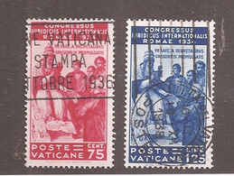 Vatican - Y&T N° 69 + 71 Oblitérés - 1934 - Sonstige & Ohne Zuordnung