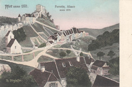 CPA - PFIRT - FERETTE (HAUT-RHIN) - VUE SUR LE VILLAGE FORTIFIÉ - Lapoutroie