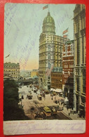 J1- America USA United States-Vintage Postcard- New York, Park Row, New York To Budapest,Hungary 1907. - Places