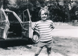Snapshot Argentique Enfant Voiture Portières Ouvertes Mercedes Child Vintage Car - Auto's