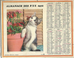 Calendrier Des P.T.T. - 1972. - Grand Format : 1971-80