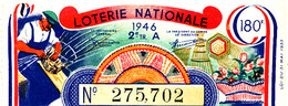 BL 322 LOT   / 6 BILLETS LOTERIE NATIONALE  1949 / 1946 - Billetes De Lotería