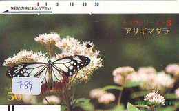 Télécarte Japon * PAPILLON * BUTTERFLY * VLINDER * SCHMETTERLING * ANIMAL (784) PHONECARD JAPAN * TELEFONKARTE - Schmetterlinge