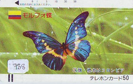 Télécarte Japon * PAPILLON * BUTTERFLY * VLINDER * SCHMETTERLING * ANIMAL (788) PHONECARD JAPAN * TELEFONKARTE - Butterflies