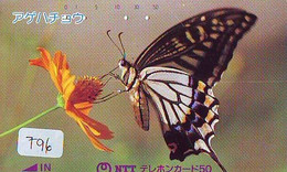 Télécarte Japon * PAPILLON * BUTTERFLY * VLINDER * SCHMETTERLING * ANIMAL (796) PHONECARD JAPAN * TELEFONKARTE - Butterflies