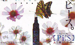 Télécarte Japon * PAPILLON * BUTTERFLY * VLINDER * SCHMETTERLING * ANIMAL (806) PHONECARD JAPAN * TELEFONKARTE - Schmetterlinge