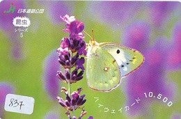 Télécarte Japon * PAPILLON * BUTTERFLY * VLINDER * SCHMETTERLING * ANIMAL (837) PHONECARD JAPAN * TELEFONKARTE - Butterflies