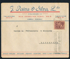 1961 - Cover Portugal, Alcoentre Penitentiary / Prison Canteen - FDC