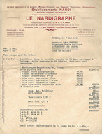 Facture Etablissement Nardi. Le Nardigraphe. Toulon. (Landrethun-les-Ardres. ) 1946. - 1900 – 1949