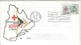 CANADA 1965 EXUP-X MONTREAL PHILATELIC EXHIBITION - Enveloppes Commémoratives