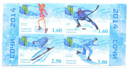 2014. Tajikistan, RCC, Winter Olympic Games Sochi'2014, 4v Se-tenant  Imperforaded, Mint/** - Tayikistán