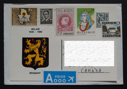 2016 Belgium To Canada Cover - Lettres & Documents