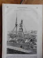 1847   MAGASIN PITTORESQUE   La Machine à Mâter , Dans Le Port De Rochefort - 1800 - 1849