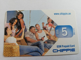 CURACAO PREPAIDS 5,- 5 PEOPLE ON PHONE  31-12-2012    VERY FINE USED CARD        ** 5297AA** - Antille (Olandesi)