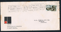 1972 - FDC - Spain, Barcelona To Portugal Alcoentre -  Salon – Sport – Camping Vacation & Tourism Delta – Promotion - FDC