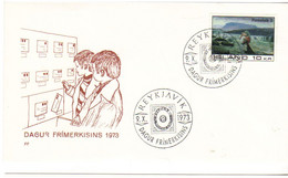 Iceland Island 1973 International Aid For Refugees, MI 450 Cancelled Stamps Day 9.X.1973 - Covers & Documents