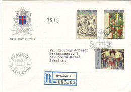 Iceland Island 1974 1100 Years Of Settling In Iceland (II), MI 491-493 FDC  - Registered Letter - Storia Postale