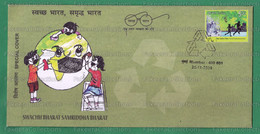 INDIA 2020 Inde Indien - SWACHH BHARAT SAMRIDDHA BHARAT - Special Cancellation Cover - Mumbai 25.11.2020 - Mask, COVID - Inquinamento