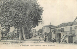 CPA FRANCE 82 " Montaigu, Rue De La Fontaine" - Montaigu De Quercy