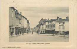CPA FRANCE 38 " Jallieu, Grande Rue Et Place St Michel" - Jallieu