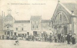 CPA FRANCE 79 " Thénezay, La Place Du Marché" - Thenezay