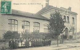 CPA FRANCE 95 "Eragny, La Mairie Et L'école" - Eragny