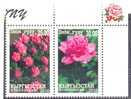 2010.  Kyrgyzstan, Flowers,  Peonies, 2v Perf In Strip, Mint/** - Kirgisistan