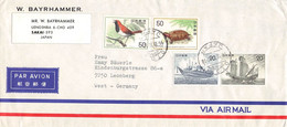 JAPAN - AIR MAIL 1977 > LEONBERG/DE /QF69 - Covers & Documents