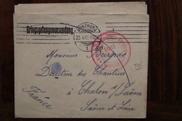 1915 Prisonnier De Guerre Kriegsgefangenenpost Deutsches Reich Cover WW1 WK1 Cachet Rouge KG POW - Guerra Del 1914-18