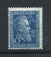 Allemagne - RFA N°33** (MNH) 1951 - Prix Nobel De Physique à W. C. Rôntgen - Neufs