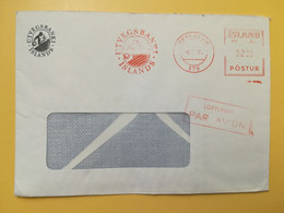 1973 BUSTA INTESTATA AIRMAIL ISLANDA ISLAND BOLLO AFFRANCATURA MECCANICA ROSSA RED EMA OBLITERE' REYKJAVIK - Briefe U. Dokumente