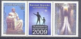 2009.  Uzbekistan, The Year Of Astronomy, 2v + Label,  Mint/** - Ouzbékistan