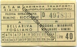 Italien - A.T.A.M. Rimini - Biglietto - Fahrschein L. 40 - Europa