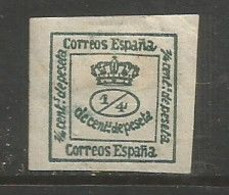 Spain - 1872 Royal Crown 1/4c MH*  SG 187  Sc 174 - Neufs