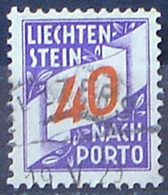 Liechtenstein 1928: ERSTE NACHPORTO-Marke Nr. 19 In Schweizer Währung - Mit Stempel BALZERS 19.V.29 (Zu CHF 20.00) - Impuesto