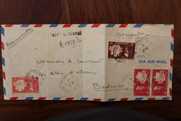 Martinique 1947 FRANCE Recommandé Enveloppe Cover Paire 15f Registered - Covers & Documents